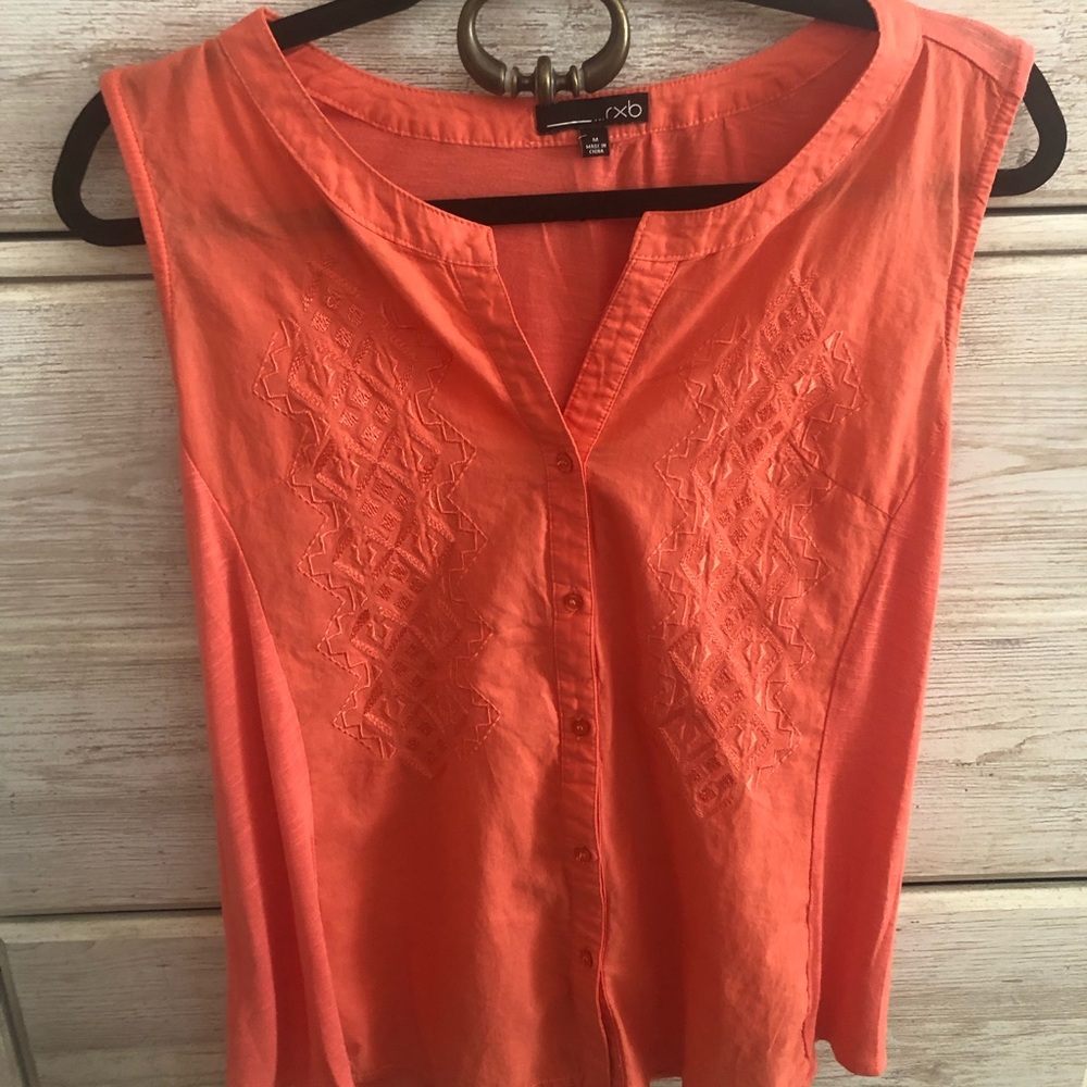 Coral sleeveless top